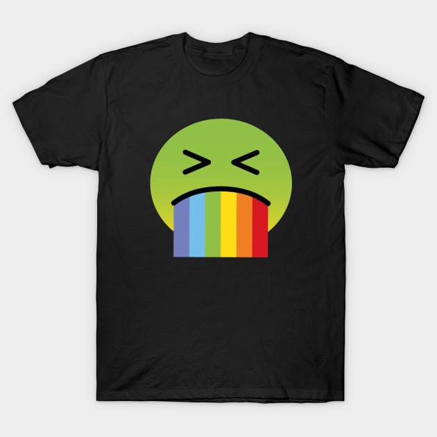 Rainbow Vomit Emoji Face T-Shirt by Stay Studio